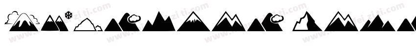 mountain sign字体转换